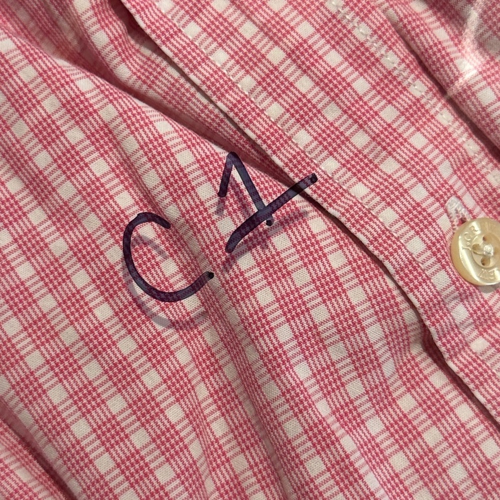 J Crew Men's Pink Checkered Shirt Gingham Size XL Preppy Office Teacher Academia - Picture 9 of 9